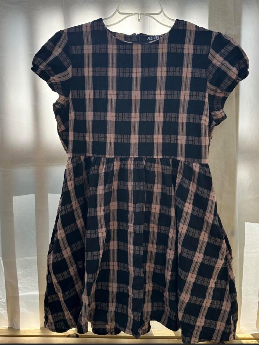 Disturbia Backspace Check Mini Skater Dress - Picture 3 of 4